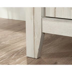 1-Drawer Lateral File Cabinet with Open Shelf, White Plank Finish, Letter/Legal Size Storage