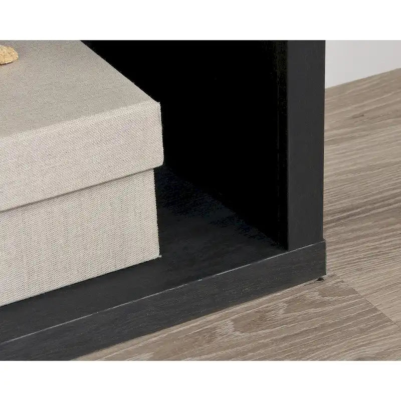 Asymmetric Cubby Bookcase - Multi-Size Storage Shelves - Sindoori Mango Finish - Lightweight Panel Construction - Home Display Organizer