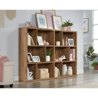 Asymmetric Cubby Bookcase - Multi-Size Storage Shelves - Sindoori Mango Finish - Lightweight Panel Construction - Home Display Organizer