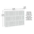 Asymmetric Cubby Bookcase - Multi-Size Storage Shelves - Sindoori Mango Finish - Lightweight Panel Construction - Home Display Organizer
