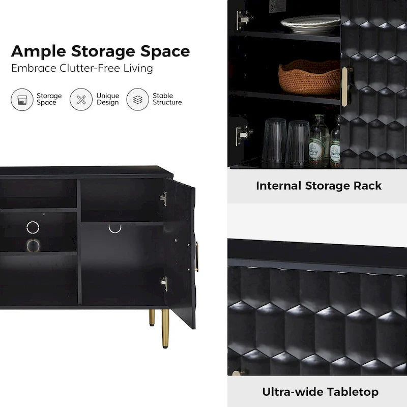 Kaletan 63 Wide Modern Sideboard with Adjustable Shelves by HULALA HOME