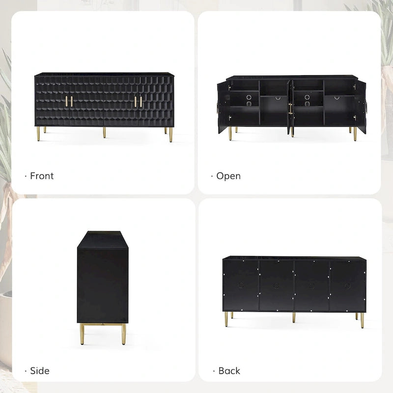 Kaletan 63 Wide Modern Sideboard with Adjustable Shelves by HULALA HOME