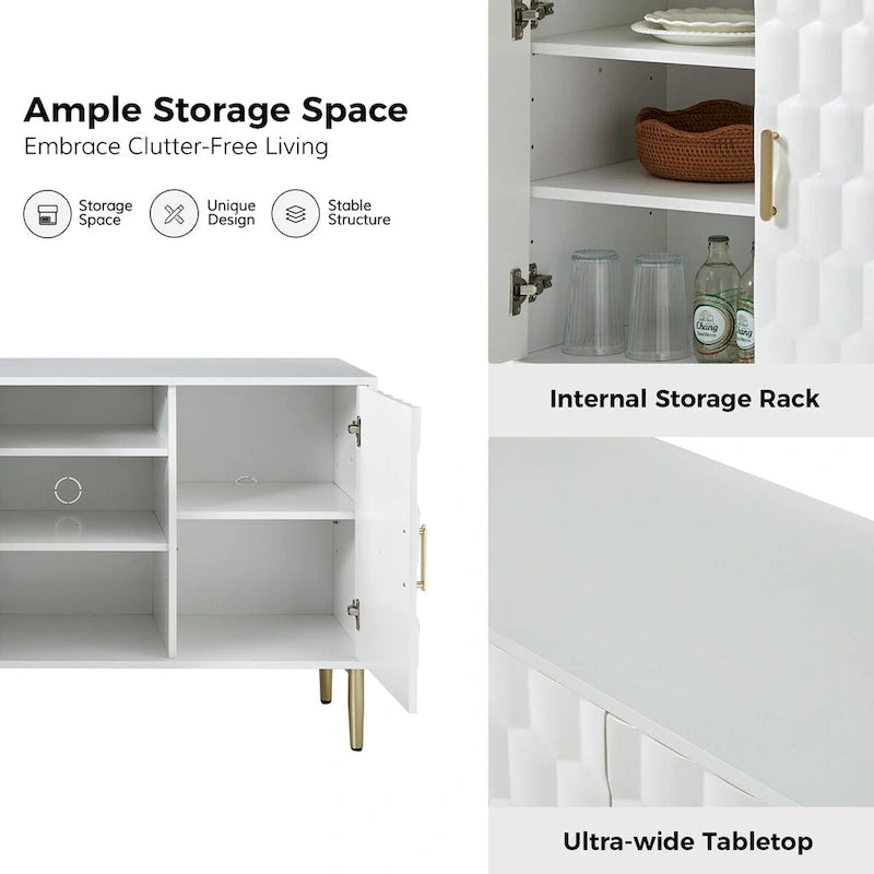 Kaletan 63 Wide Modern Sideboard with Adjustable Shelves by HULALA HOME