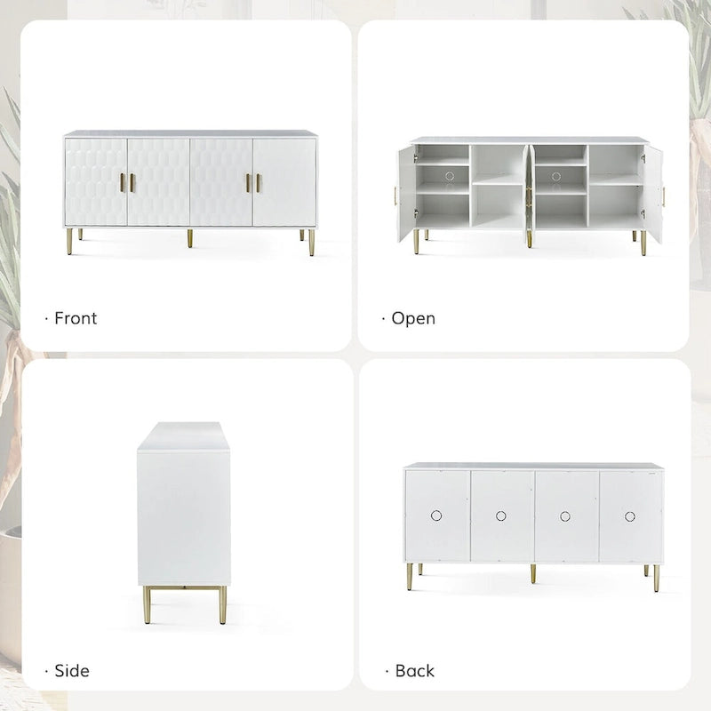 Kaletan 63 Wide Modern Sideboard with Adjustable Shelves by HULALA HOME