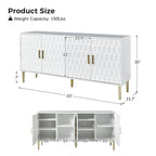 Kaletan 63 Wide Modern Sideboard with Adjustable Shelves by HULALA HOME