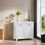 Tilt-Out Laundry Sorter Bathroom Cabinet