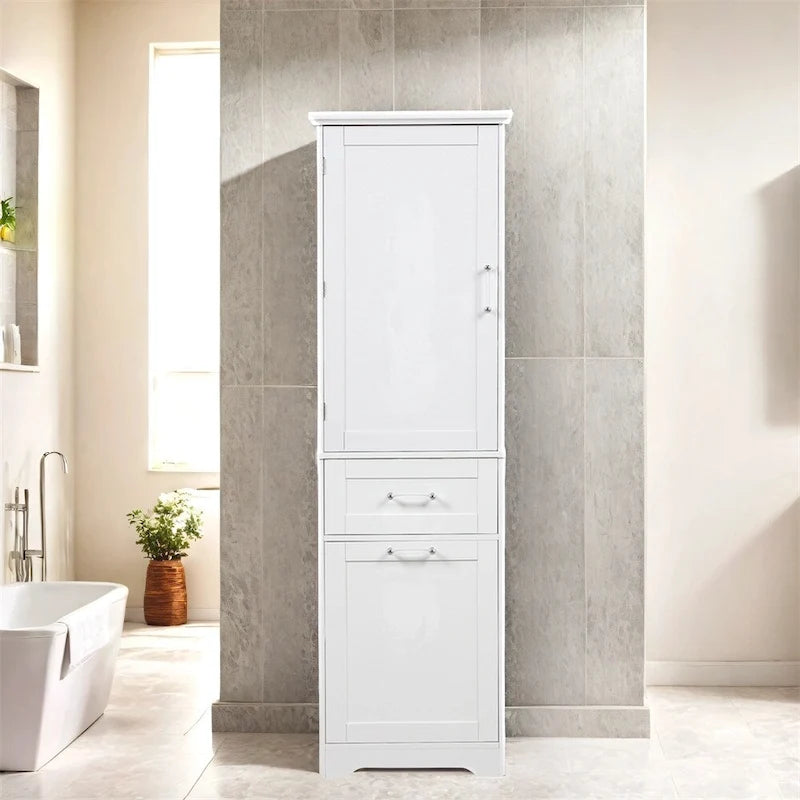 Tall Bathroom Storage Cabinet,Freestanding Storage Cabinet w/Drawers