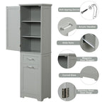 Tall Bathroom Storage Cabinet,Freestanding Storage Cabinet w/Drawers