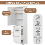Tall Bathroom Storage Cabinet,Freestanding Storage Cabinet w/Drawers
