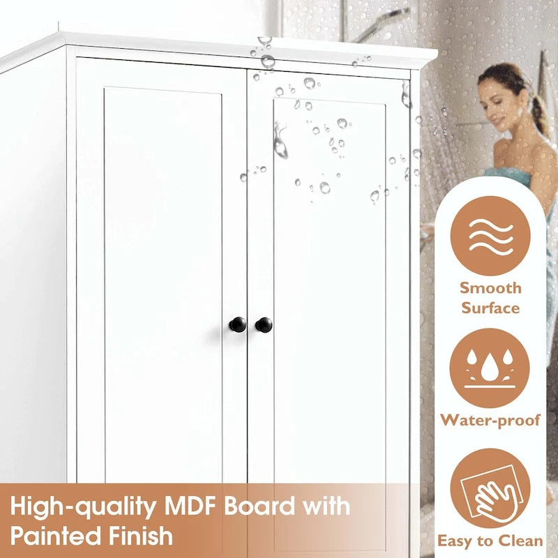 Bathroom Storage Cabinet with Drawers and Adjustable Shelf