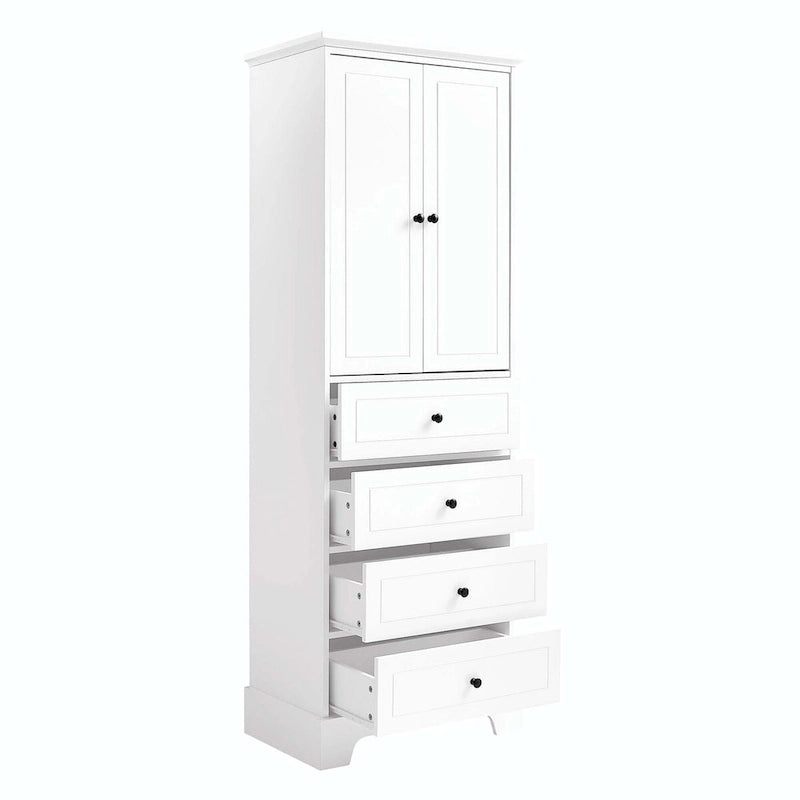 Bathroom Storage Cabinet with Drawers and Adjustable Shelf
