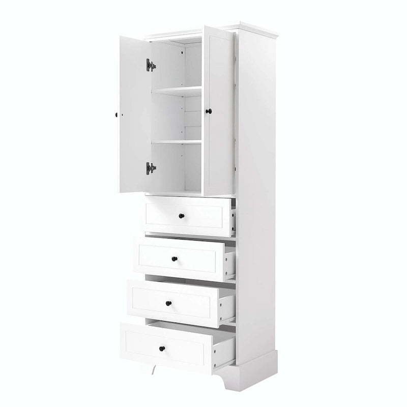 Bathroom Storage Cabinet with Drawers and Adjustable Shelf