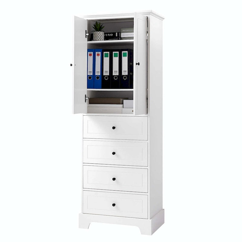 Bathroom Storage Cabinet with Drawers and Adjustable Shelf