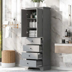 Bathroom Storage Cabinet with Drawers and Adjustable Shelf