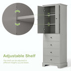 Bathroom Storage Cabinet with Drawers and Adjustable Shelf