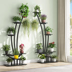 Étagère à plantes d'intérieur, porte-fleurs à 6 niveaux pour jardin - Lot de 2