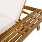 Christopher Knight Home - Ensemble de 2 chaises longues d'extérieur en bois d'acacia Michael